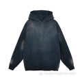 Απογοητευμένο γαλλικό terry vintage οξύ πέτρινο hoodie